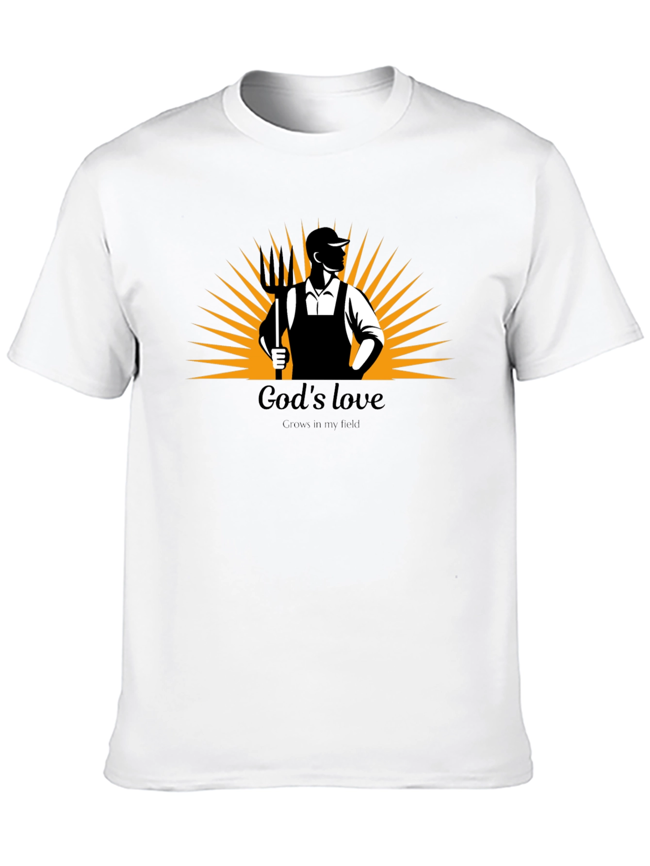 Gods Love Black Graphic Tee - Farmer Design