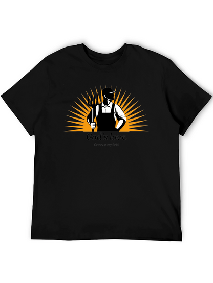 Gods Love Black Graphic Tee - Farmer Design