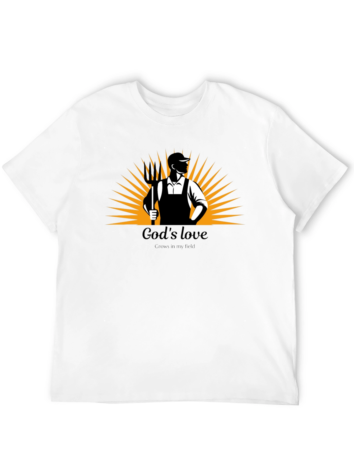 Gods Love Black Graphic Tee - Farmer Design