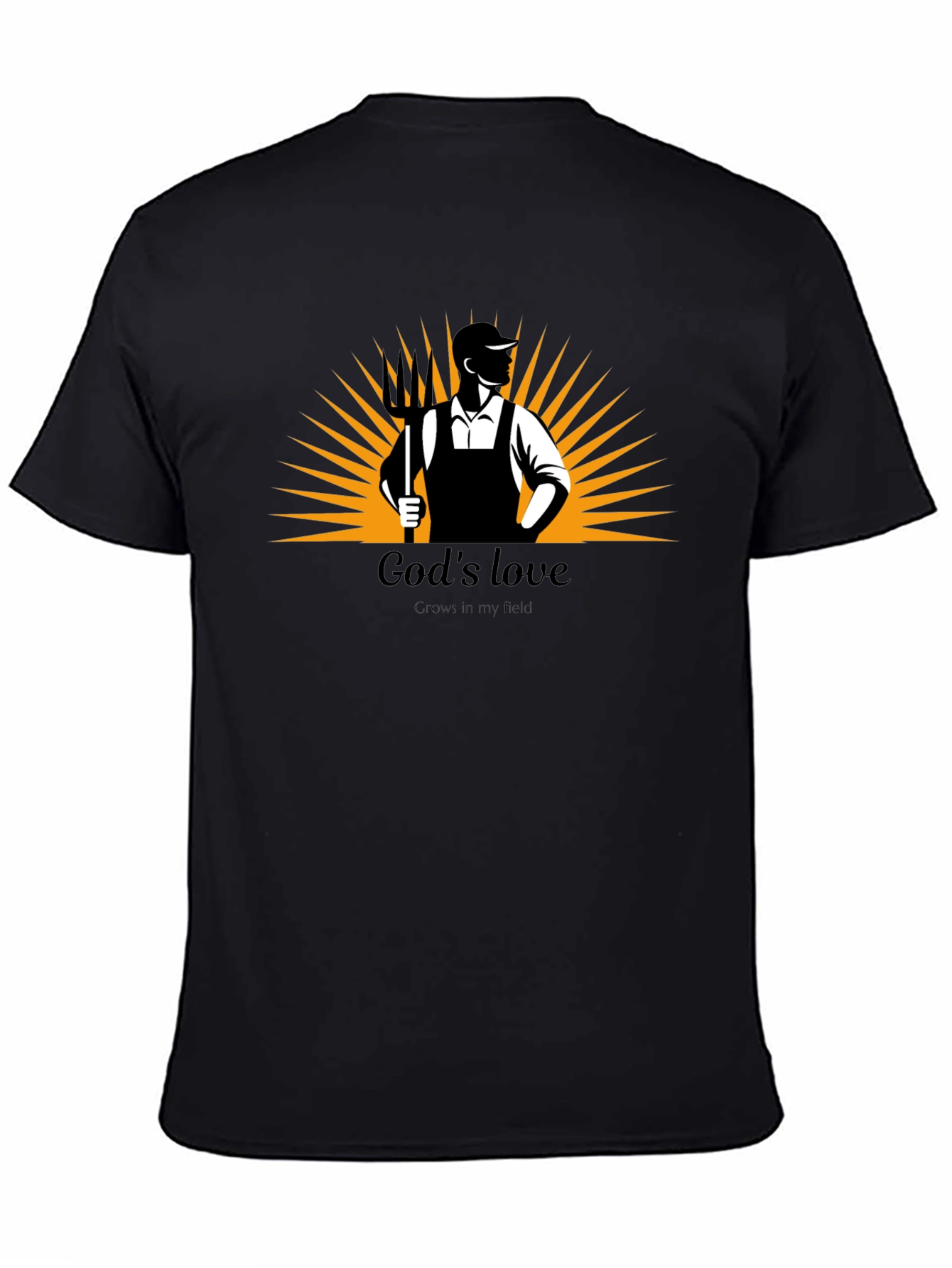 Gods Love Black Graphic Tee - Farmer Design