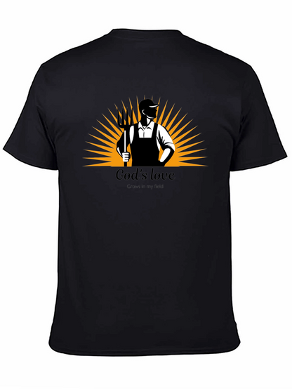 Gods Love Black Graphic Tee - Farmer Design
