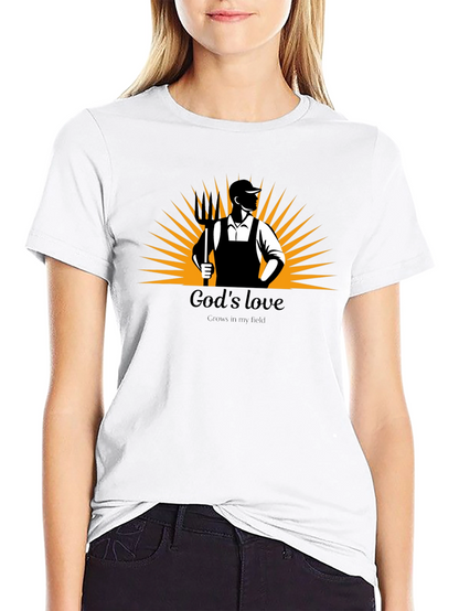 Gods Love Black Graphic Tee - Farmer Design
