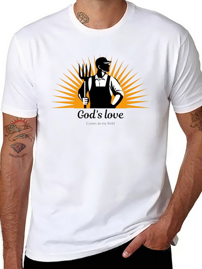 Gods Love Black Graphic Tee - Farmer Design