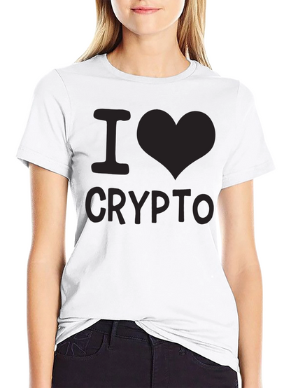 I Love Crypto Black T-Shirt