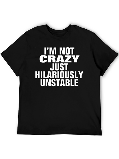 Hilariously Unstable Graphic Tee - Black Cotton