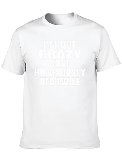 Hilariously Unstable Graphic Tee - Black Cotton