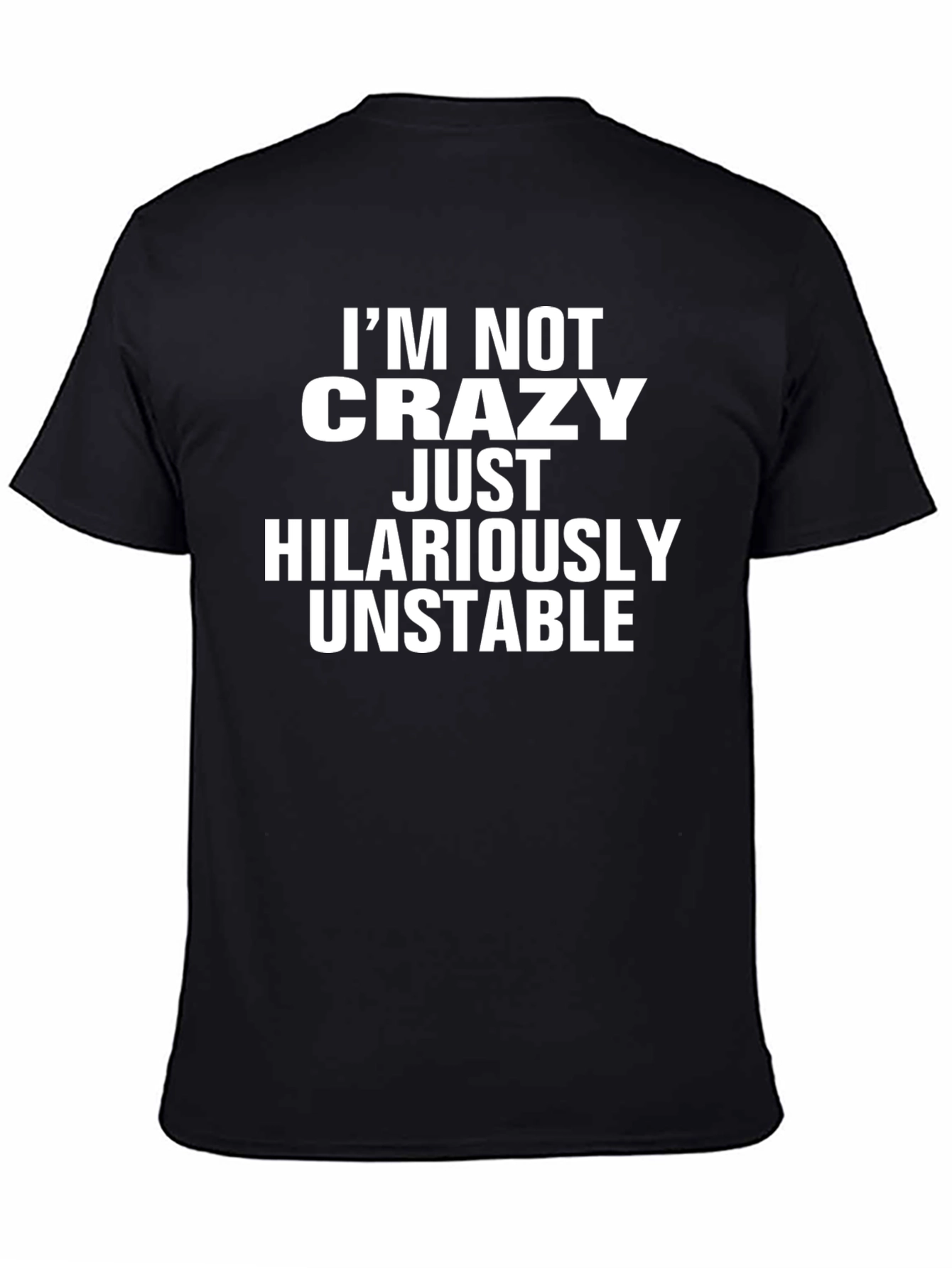 Hilariously Unstable Graphic Tee - Black Cotton