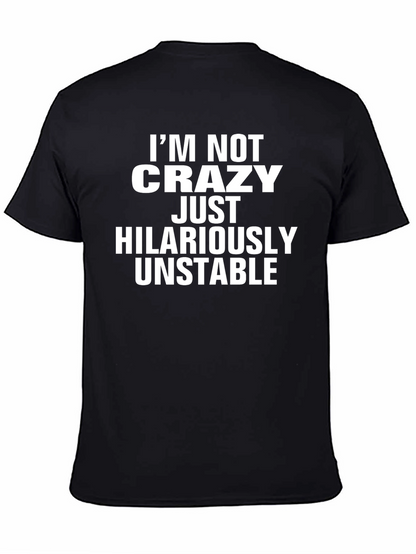 Hilariously Unstable Graphic Tee - Black Cotton