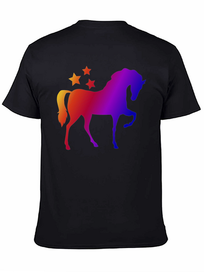 Rainbow Horse and Stars Graphic Tee