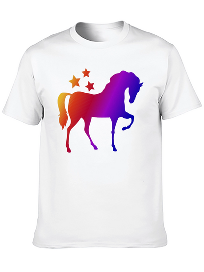 Rainbow Horse and Stars Graphic Tee