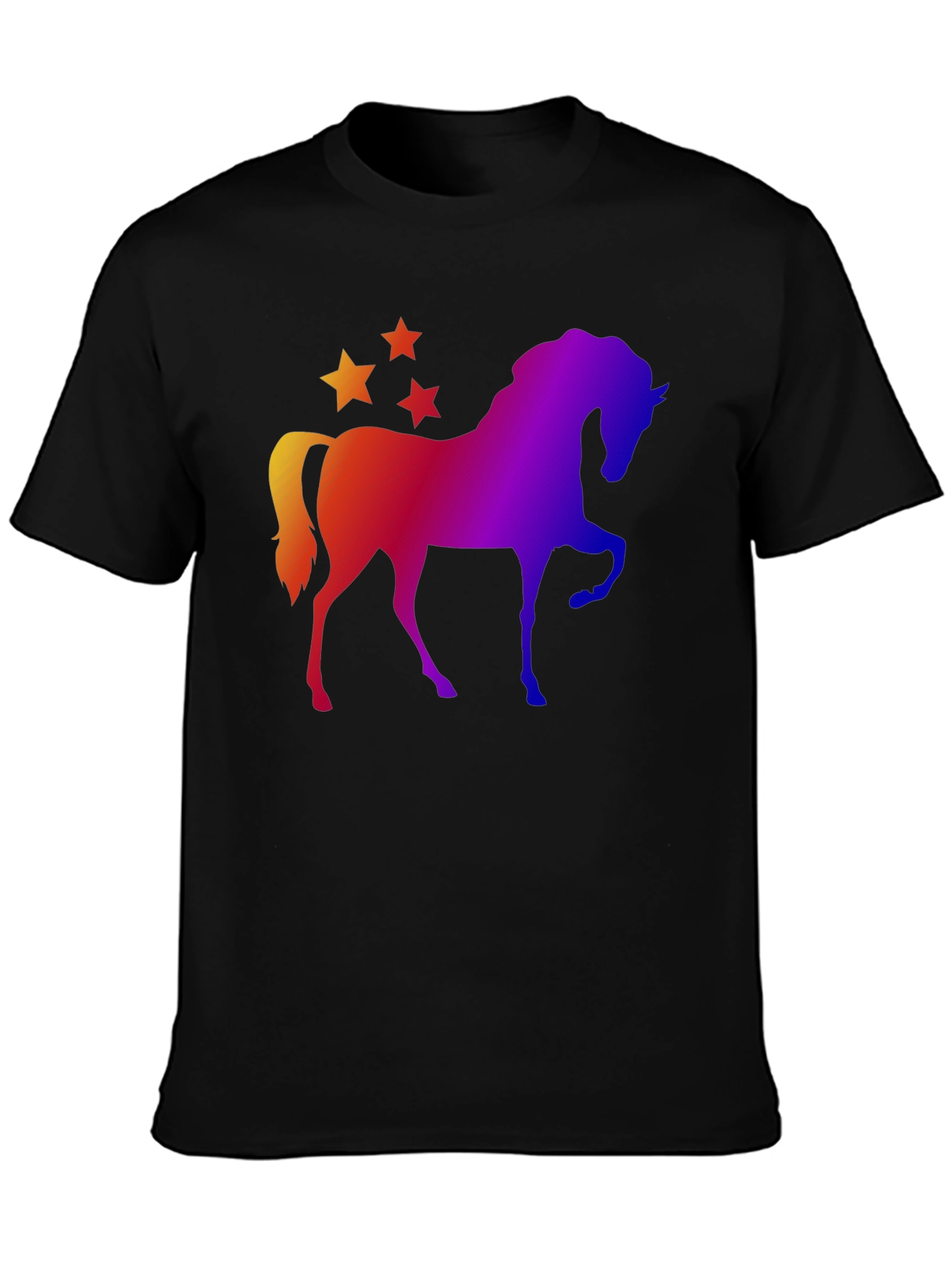 Rainbow Horse and Stars Graphic Tee