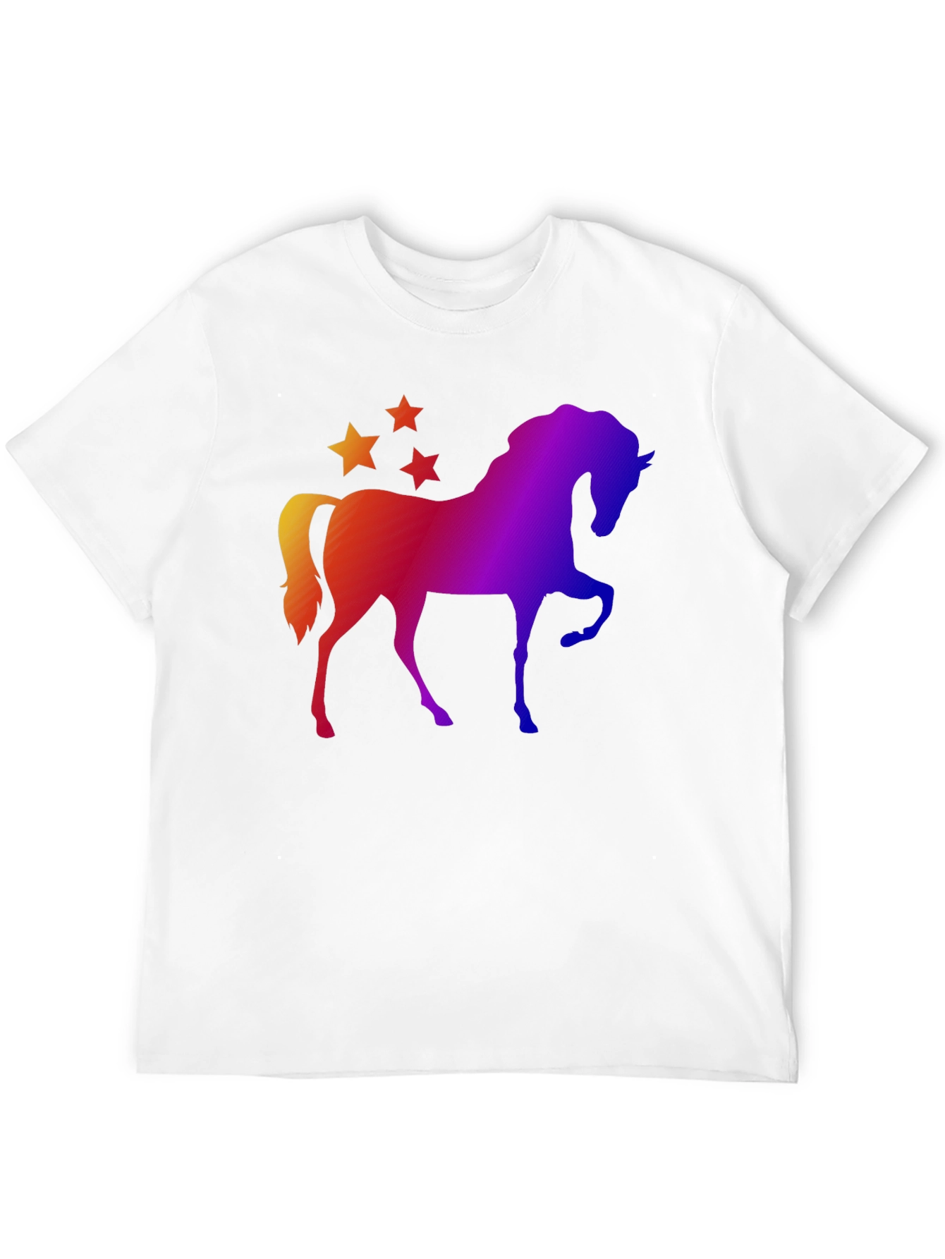 Rainbow Horse and Stars Graphic Tee