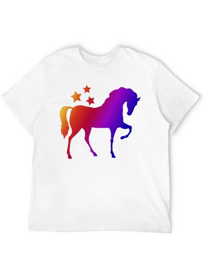 Rainbow Horse and Stars Graphic Tee