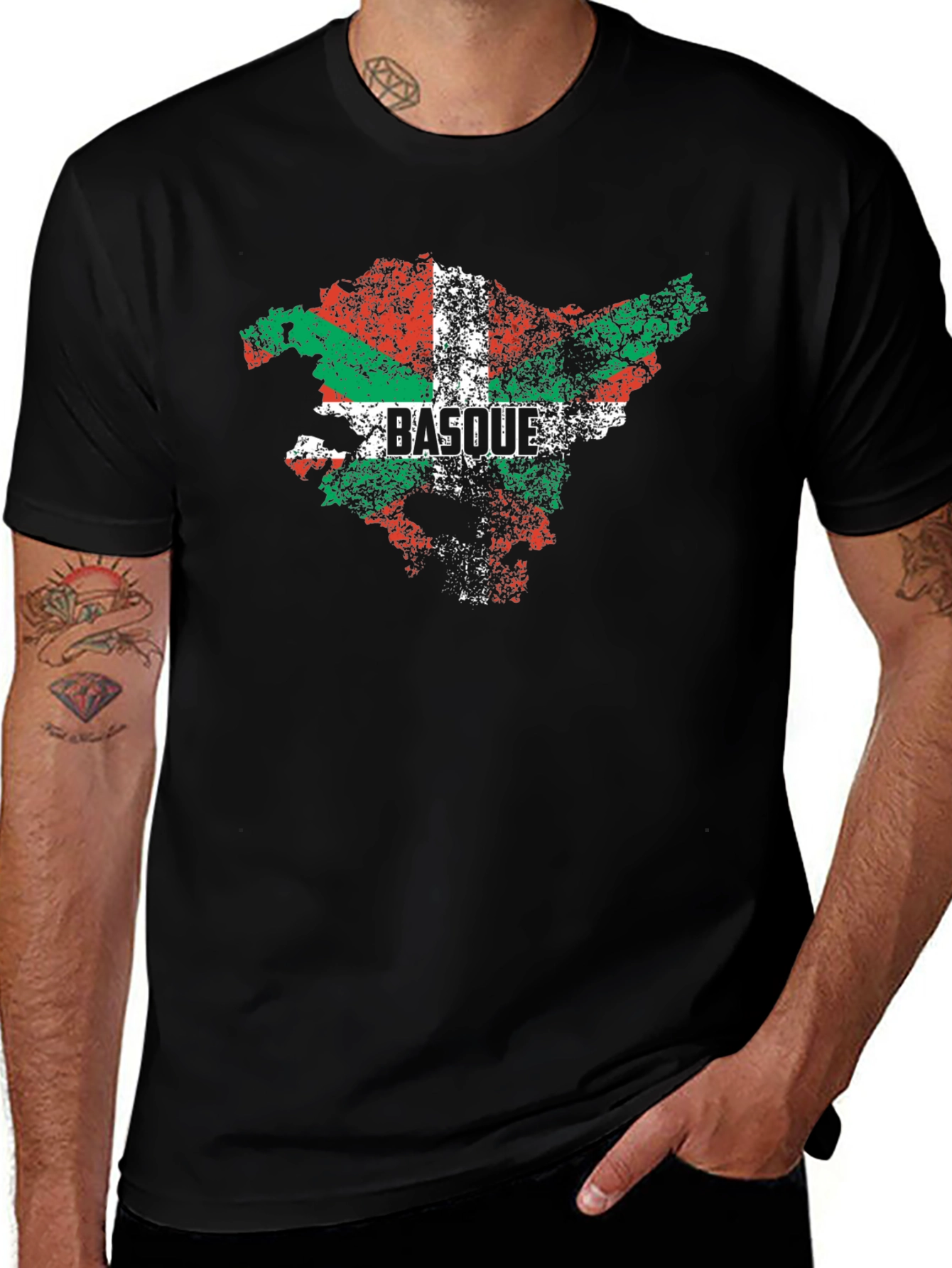 Basque Country Flag Distressed T-Shirt