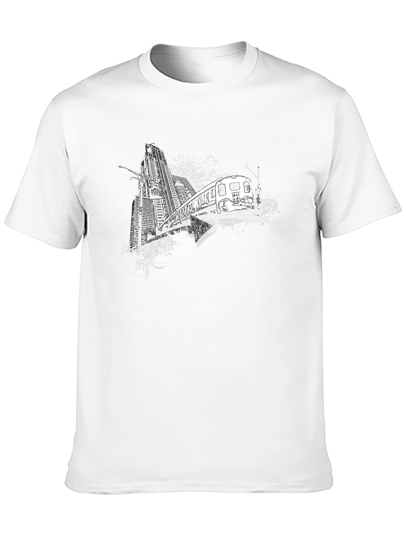Urban Train Graphic Tee - Black