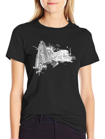 Urban Train Graphic Tee - Black