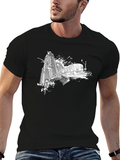 Urban Train Graphic Tee - Black