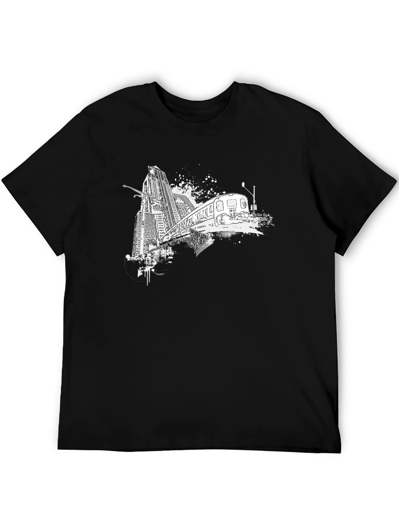 Urban Train Graphic Tee - Black