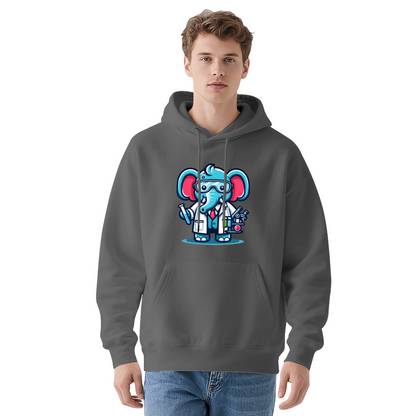 Premium Graphic Hoodie - Scientist Elephant