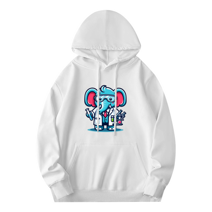 Premium Graphic Hoodie - Scientist Elephant