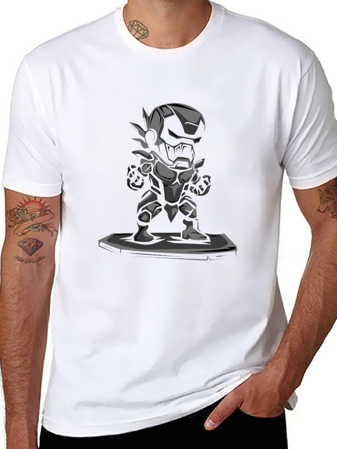 Heroic Robot Graphic Tee - Stylish Comfort
