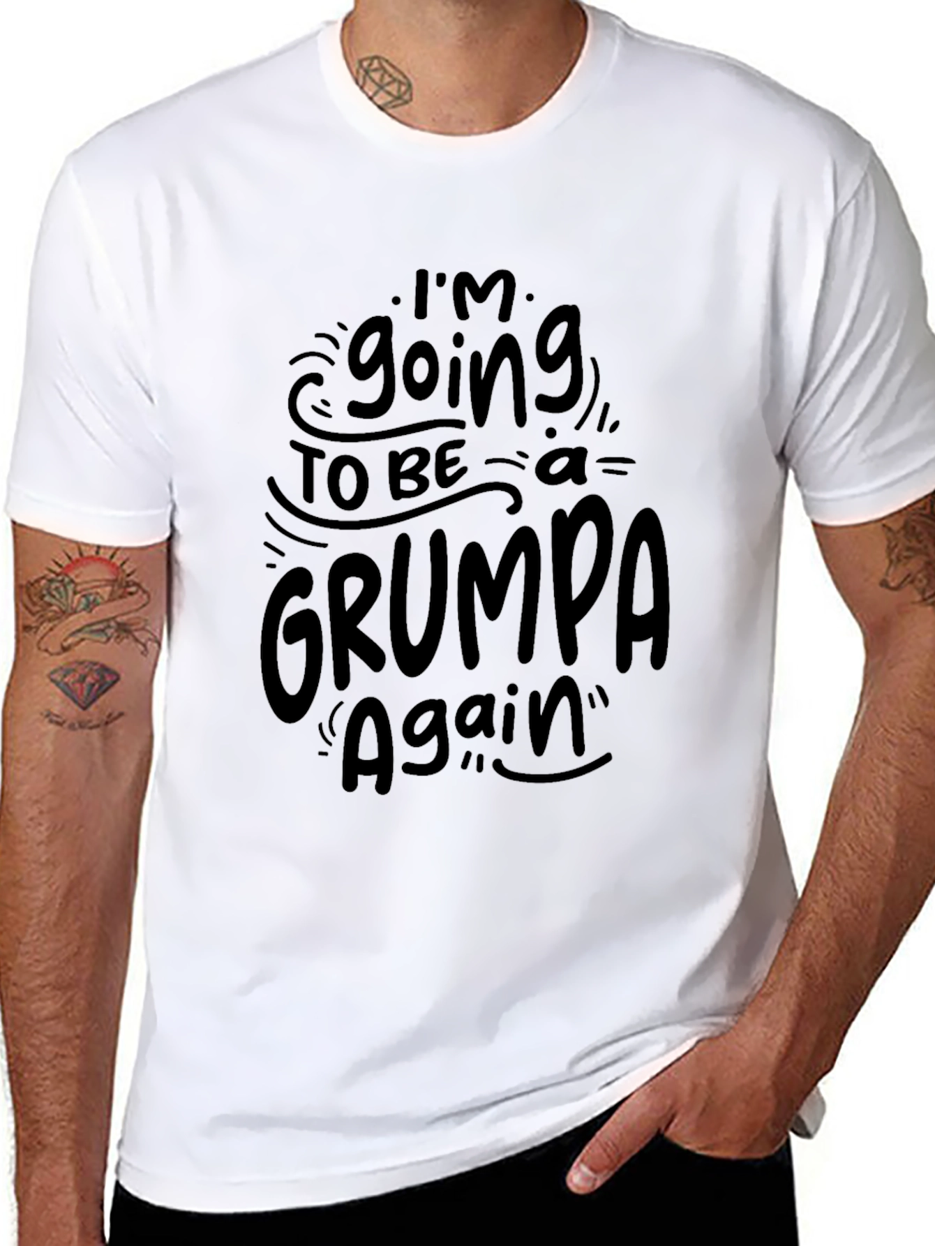 Grumpa Again Black Graphic Tee