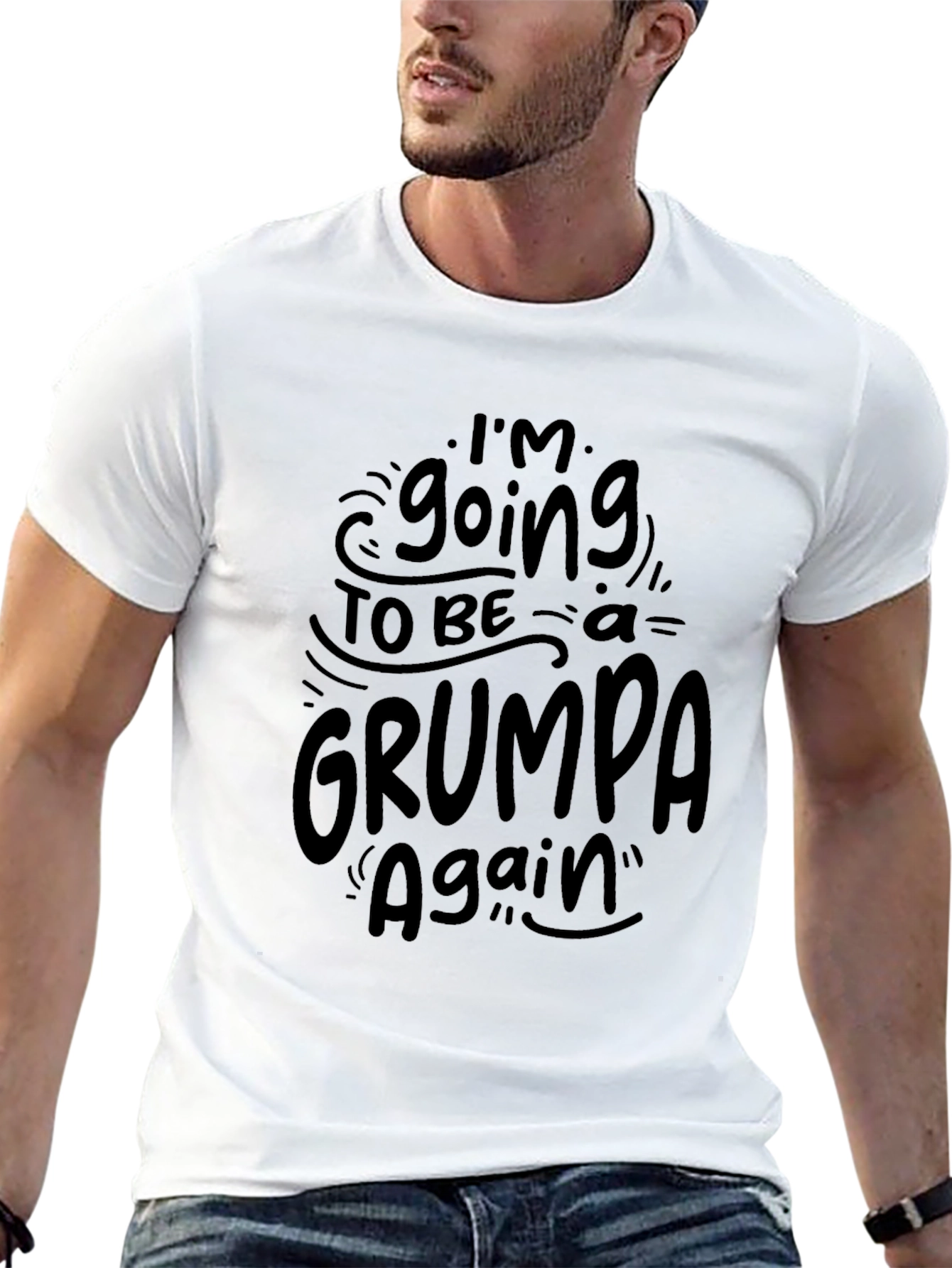 Grumpa Again Black Graphic Tee