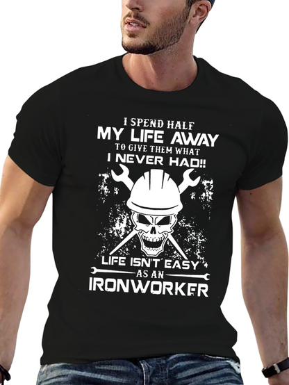 Ironworker Skull Graphic T-Shirt