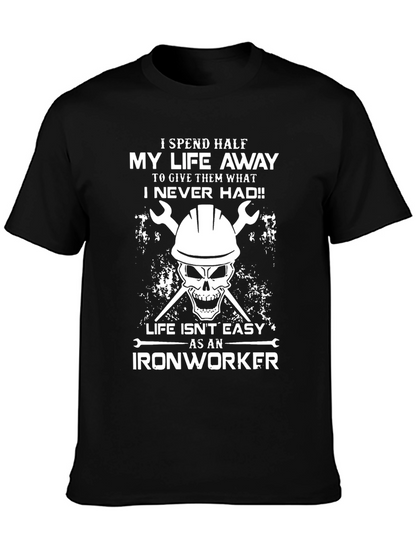 Ironworker Skull Graphic T-Shirt