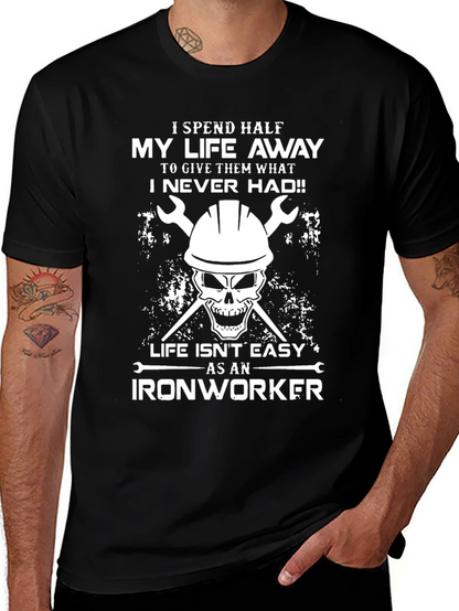 Ironworker Skull Graphic T-Shirt