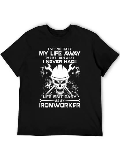 Ironworker Skull Graphic T-Shirt