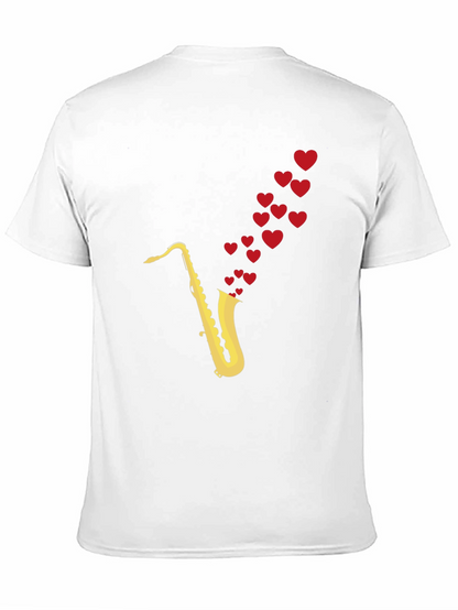 Saxophone Love T-Shirt - Musical Heart Tee