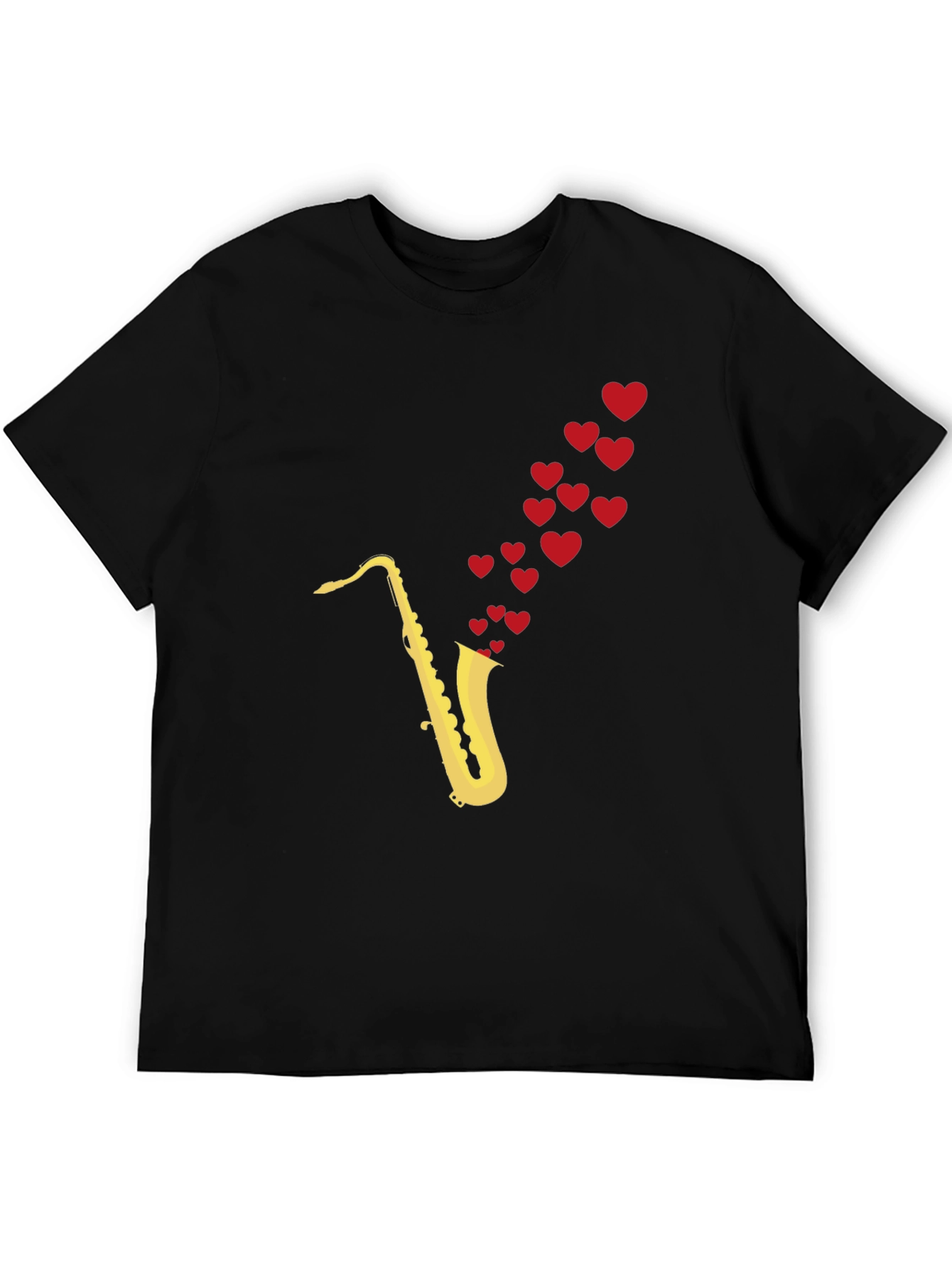 Saxophone Love T-Shirt - Musical Heart Tee