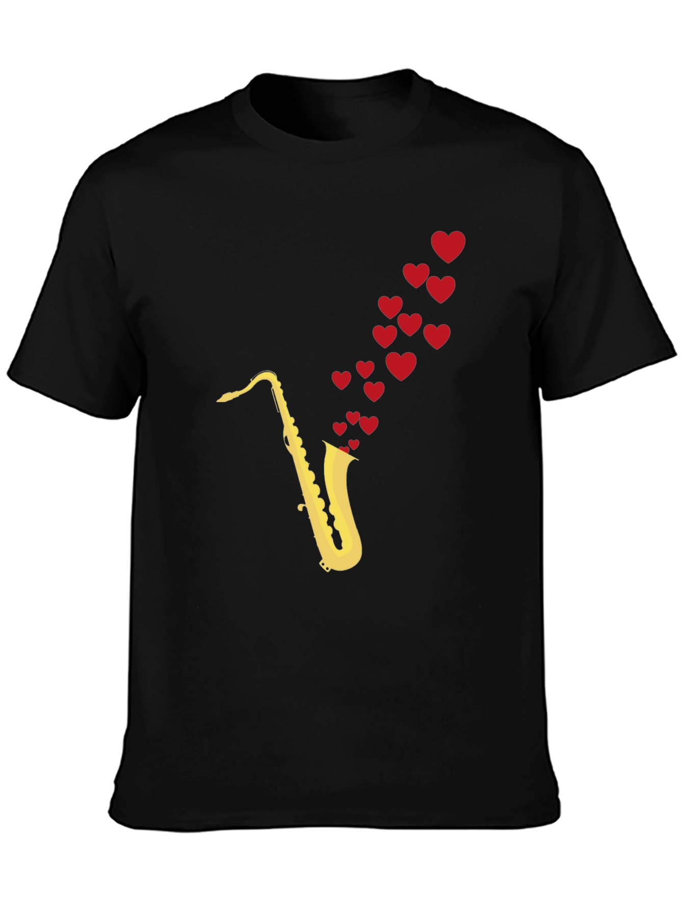 Saxophone Love T-Shirt - Musical Heart Tee