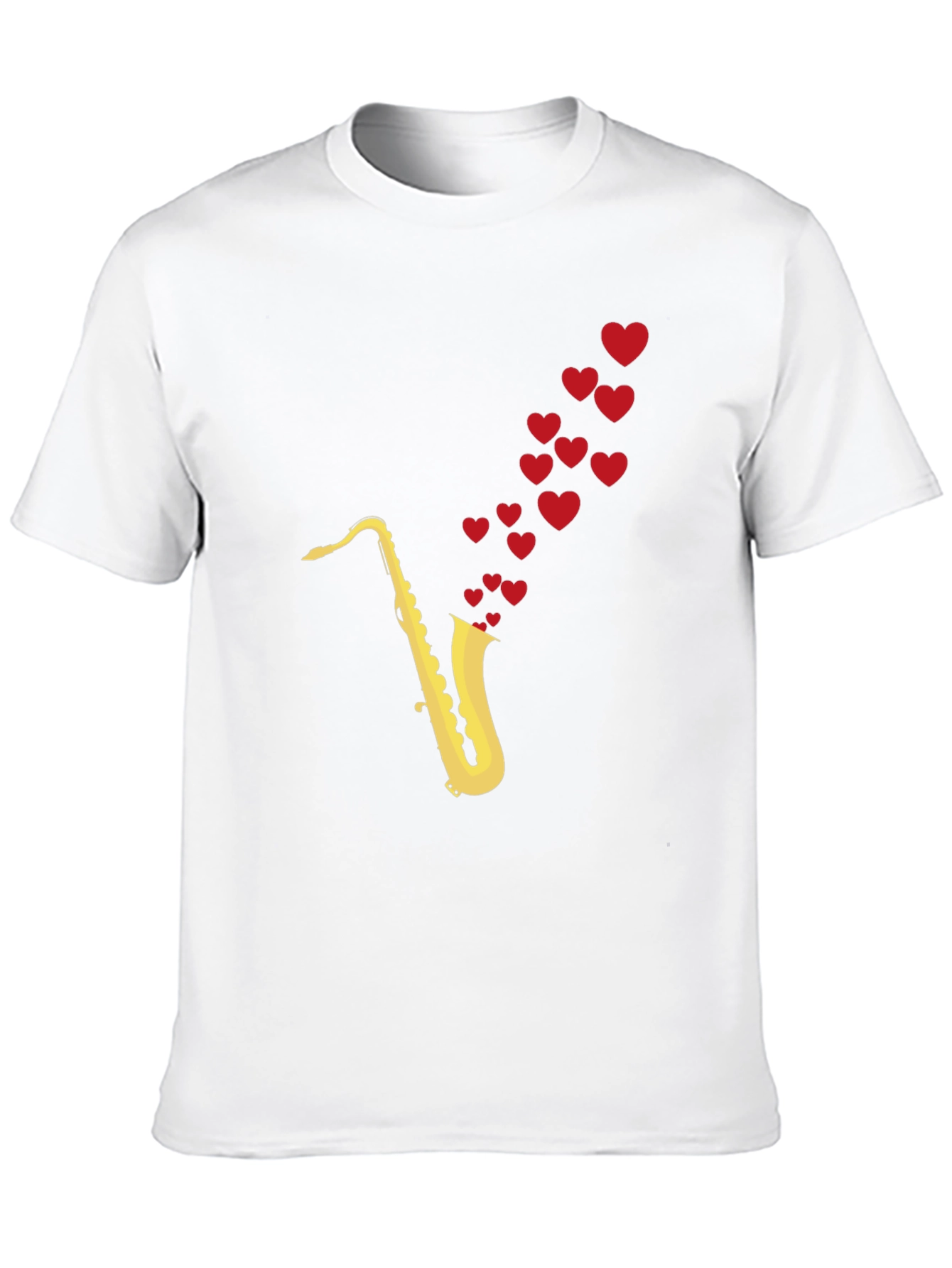 Saxophone Love T-Shirt - Musical Heart Tee