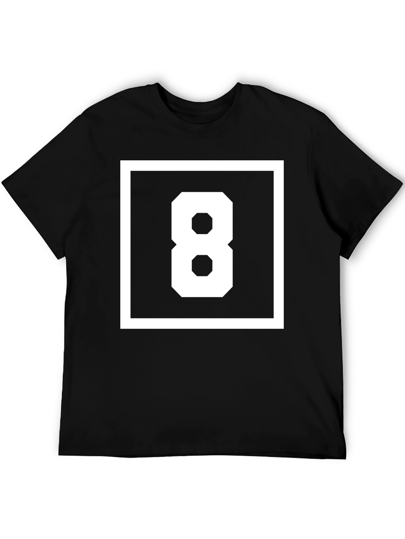 Geometric Number 8 Graphic T-Shirt
