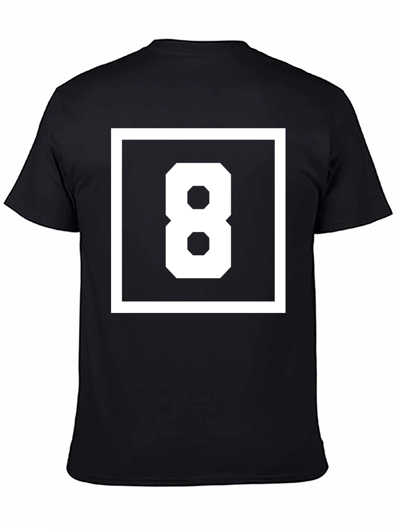 Geometric Number 8 Graphic T-Shirt