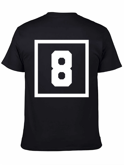 Geometric Number 8 Graphic T-Shirt