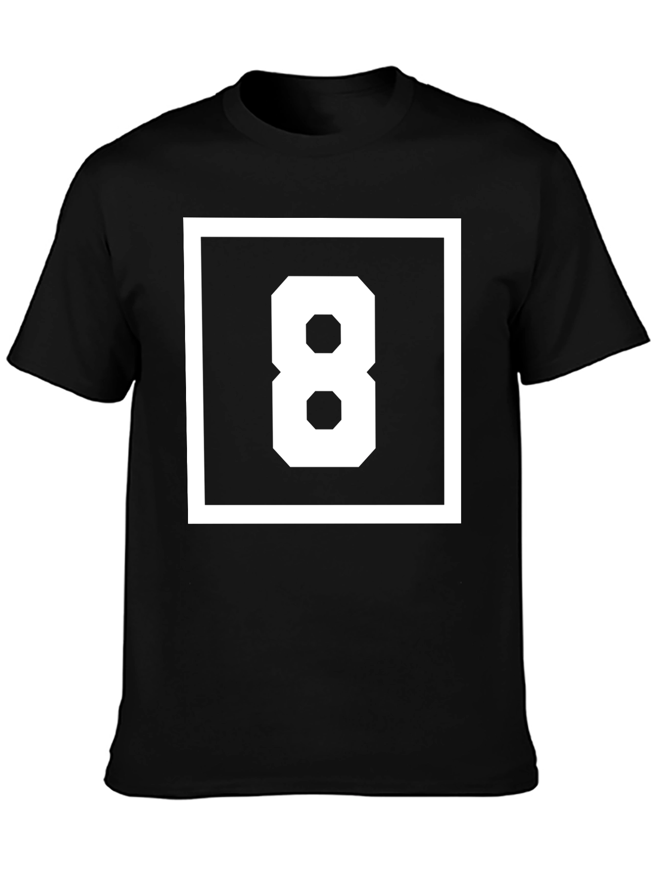 Geometric Number 8 Graphic T-Shirt