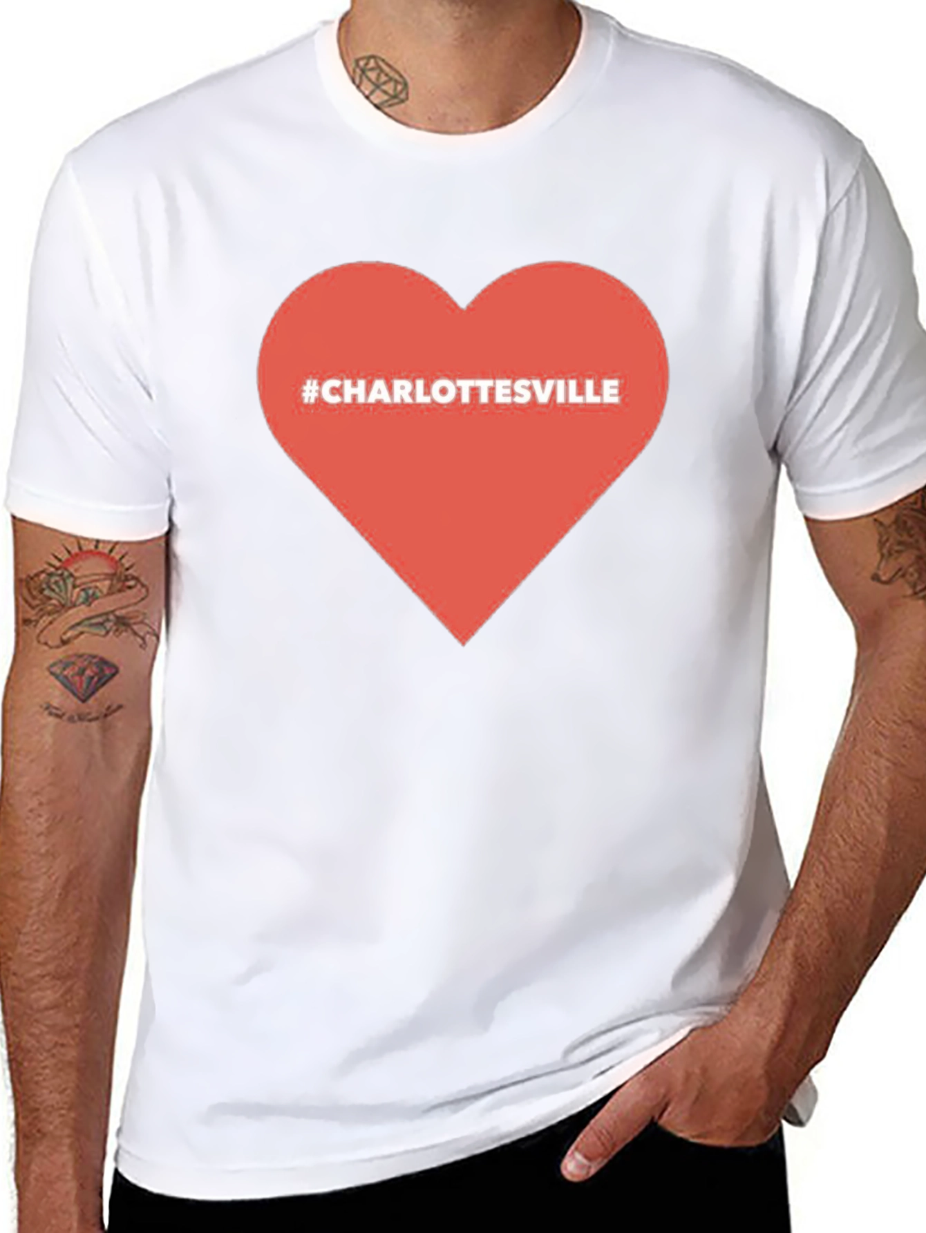 Charlottesville Heart T-Shirt - Show Your Support!