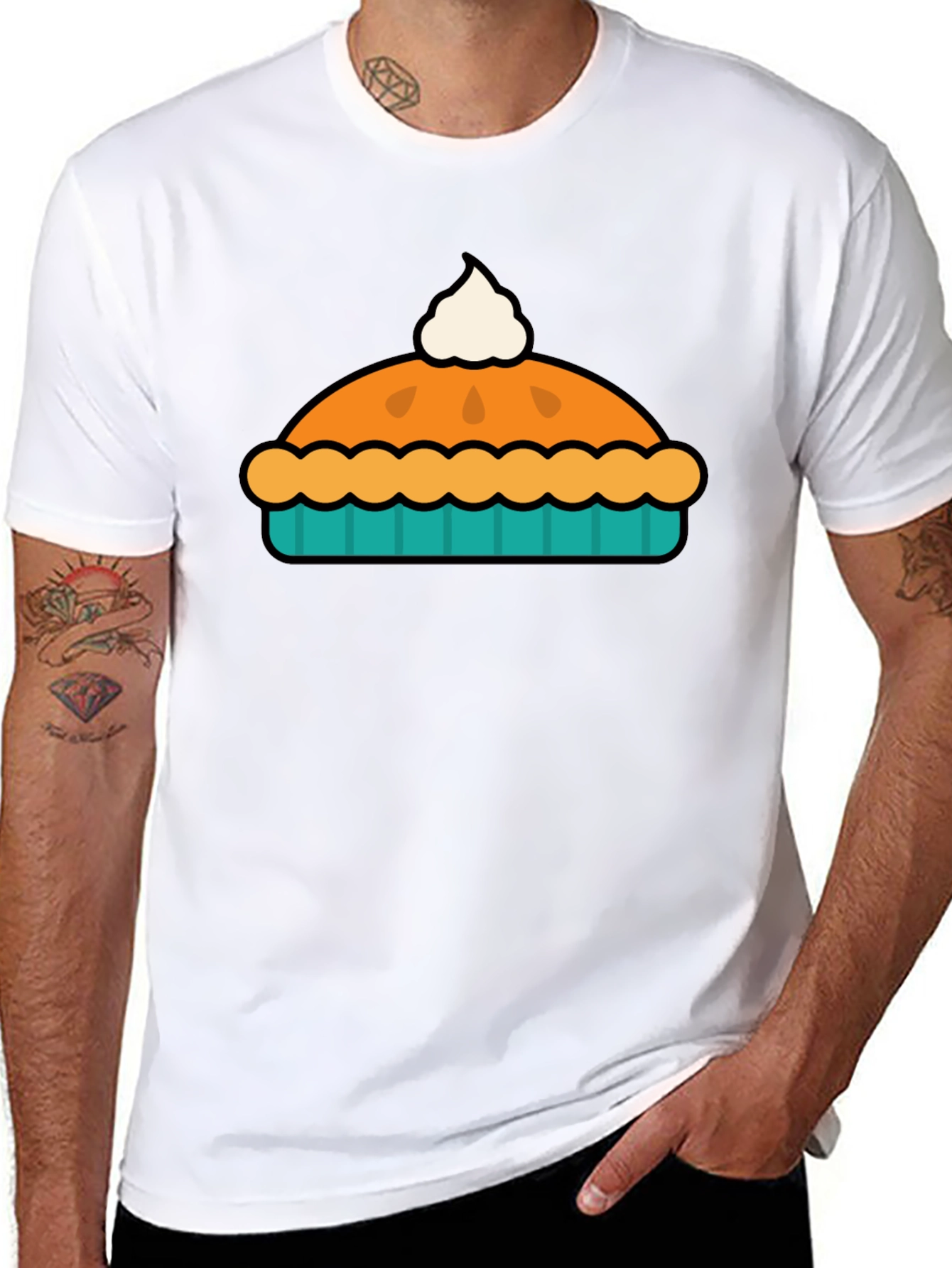 Pie Graphic Black T-Shirt - Comfort & Style