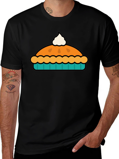 Pie Graphic Black T-Shirt - Comfort & Style