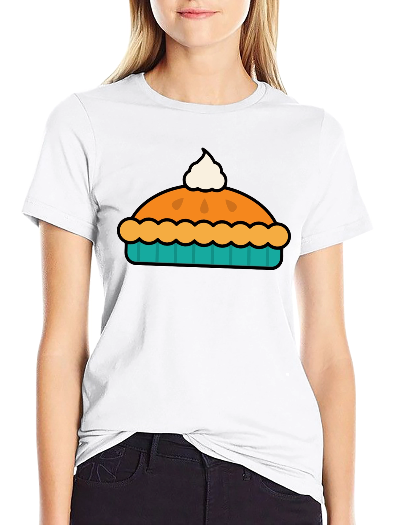 Pie Graphic Black T-Shirt - Comfort & Style