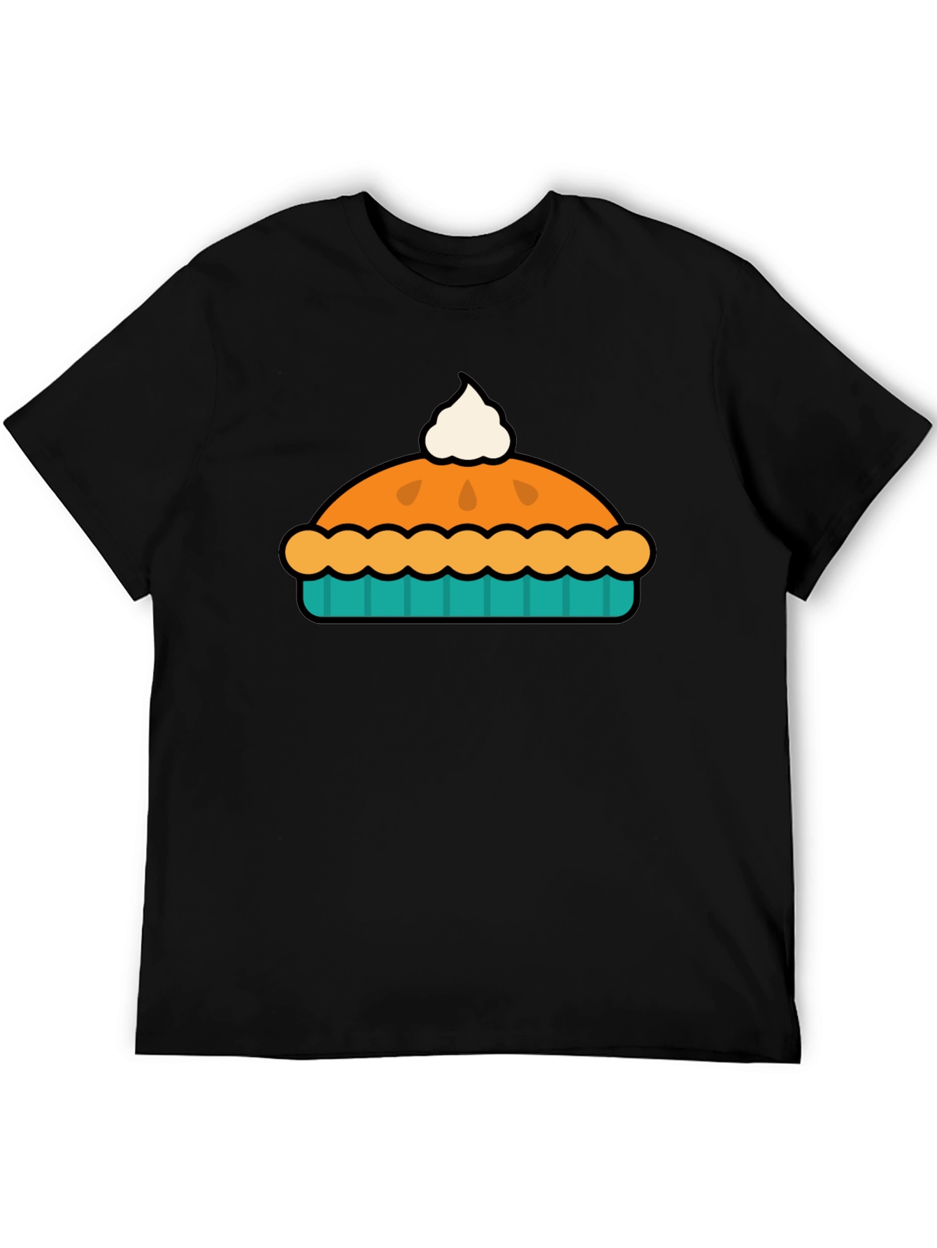 Pie Graphic Black T-Shirt - Comfort & Style
