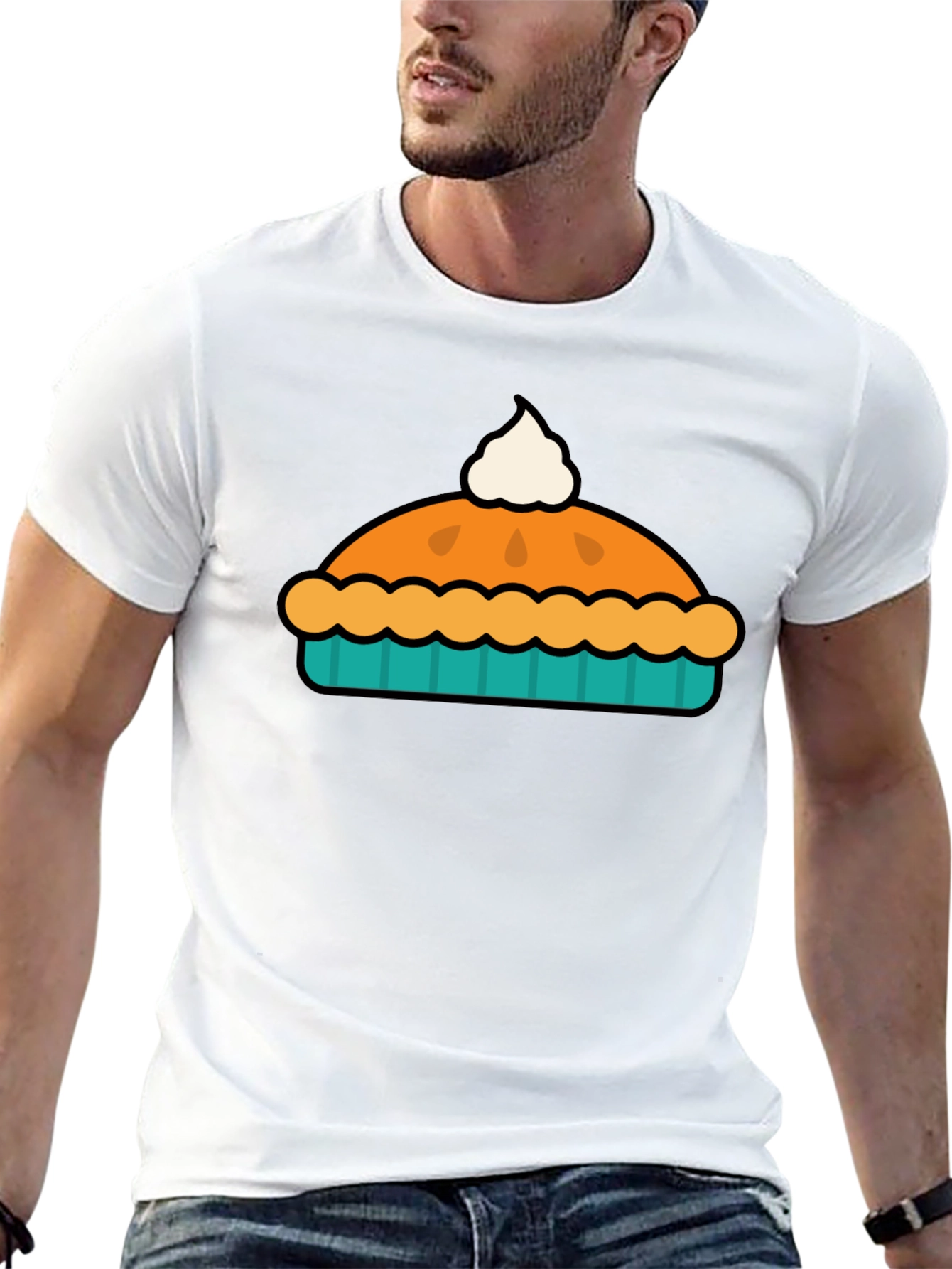 Pie Graphic Black T-Shirt - Comfort & Style