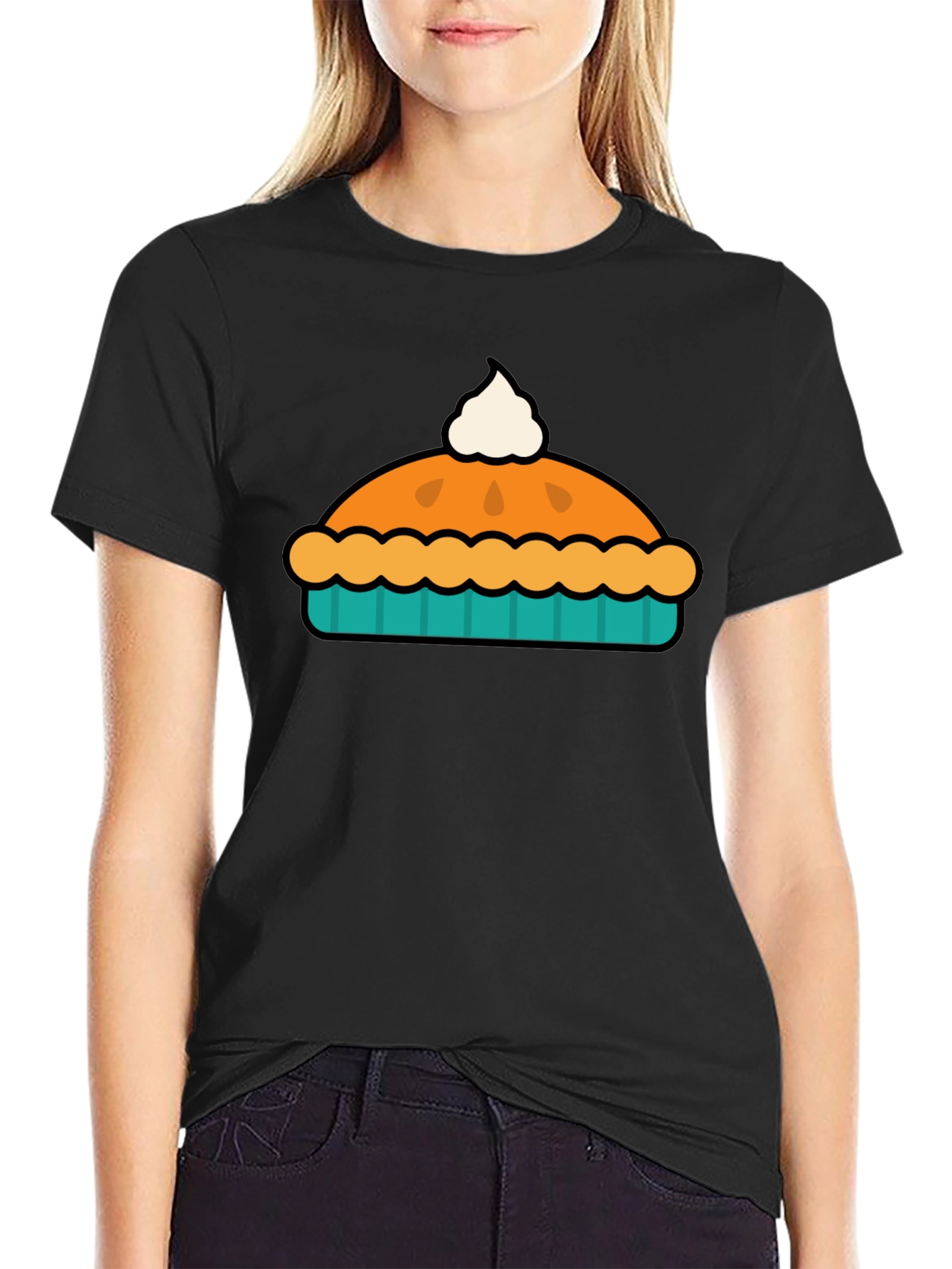 Pie Graphic Black T-Shirt - Comfort & Style