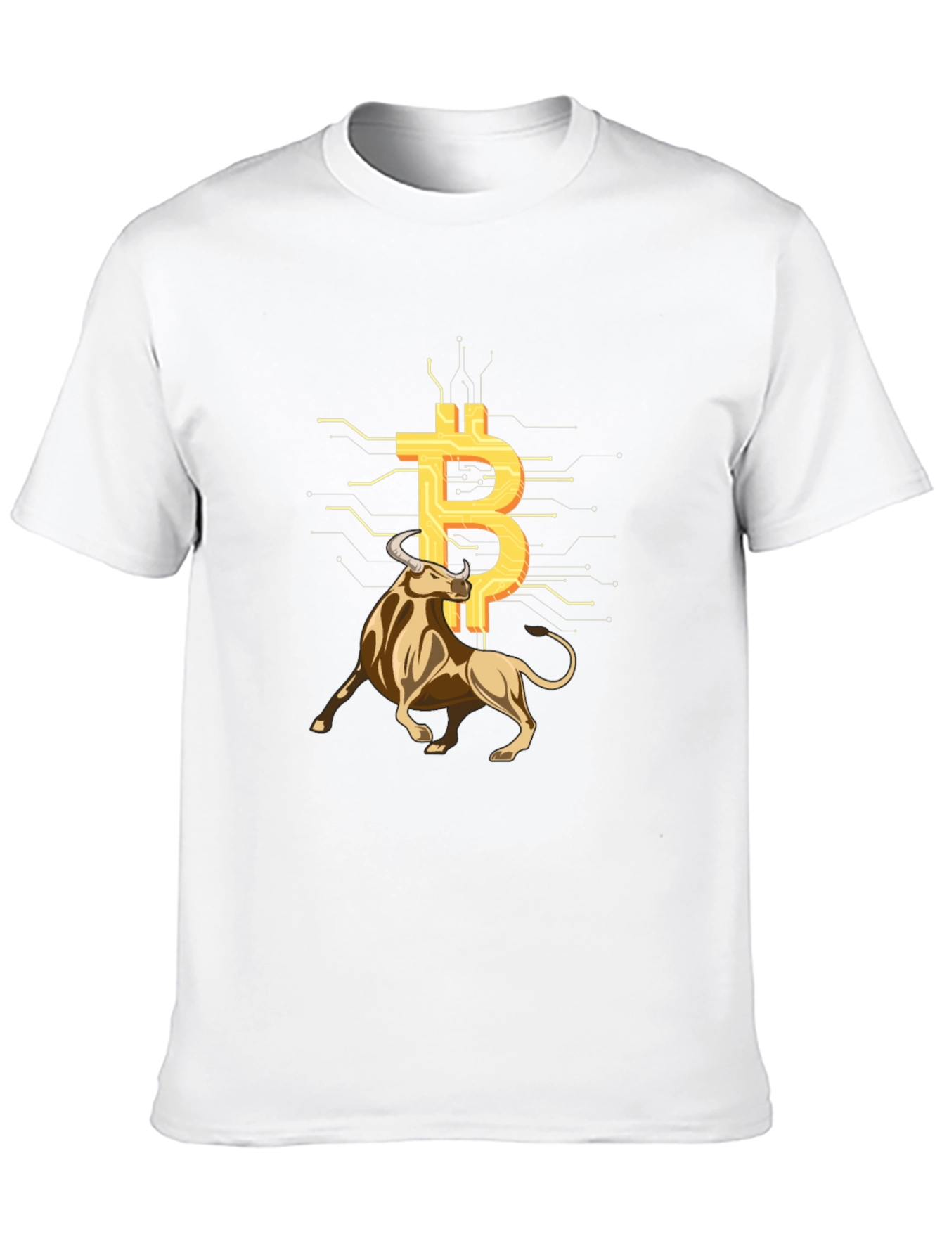 Bitcoin Bull Black Tee - Crypto Investor Shirt