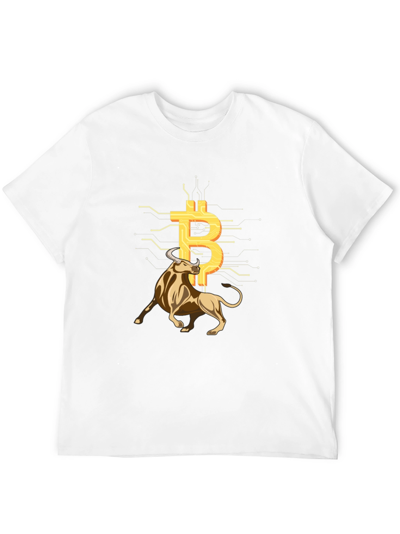 Bitcoin Bull Black Tee - Crypto Investor Shirt