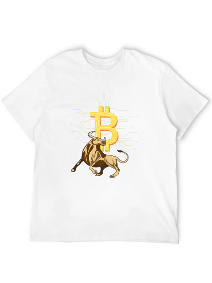 Bitcoin Bull Black Tee - Crypto Investor Shirt