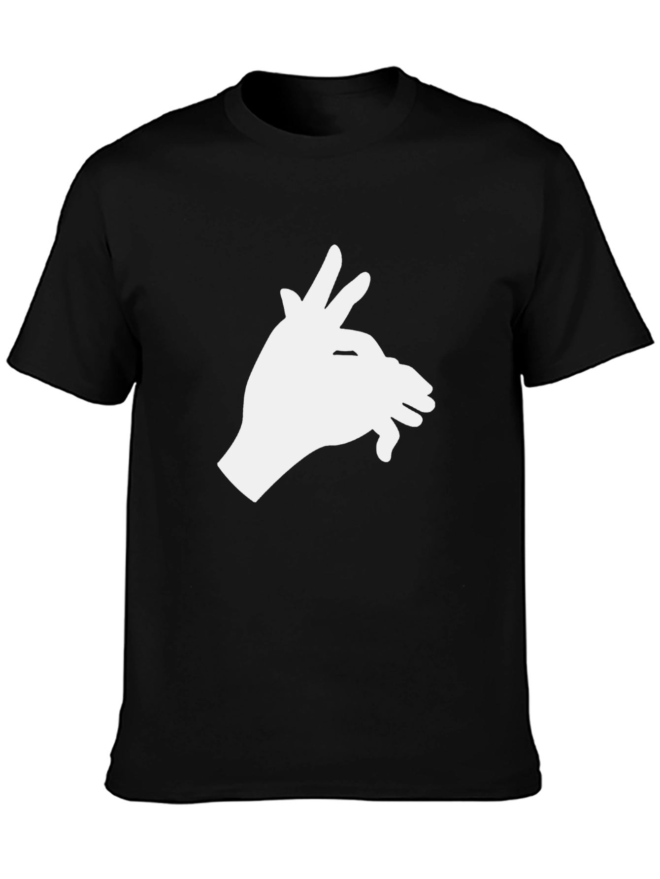 Shadow Puppet Hand Graphic Tee - Black Cotton